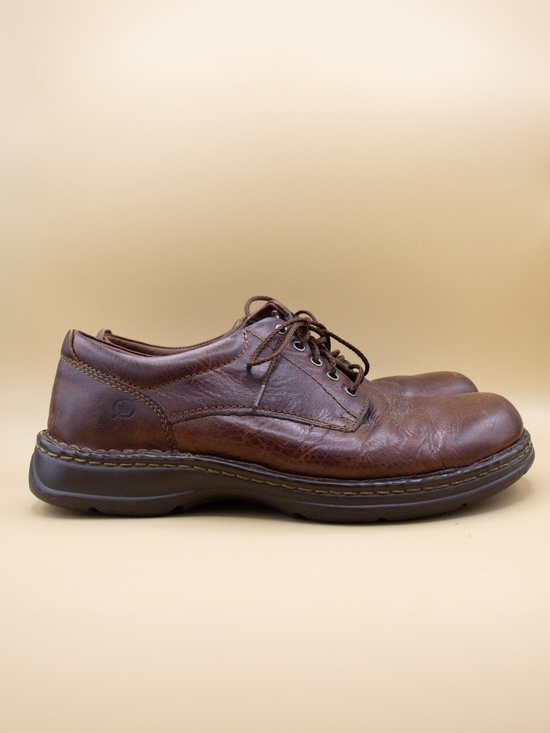 Born Hutchins II Brown Laced Up Leather Oxford Shoes M660 CCF14 Men\'s Size 10